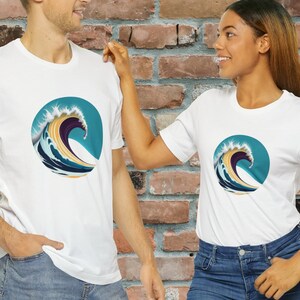 Abstract wave - surfing beach lover tshirt