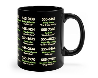 555 Movie Phone Number Coffee Mug : The Ultimate Movie Buff Coffee Mug.