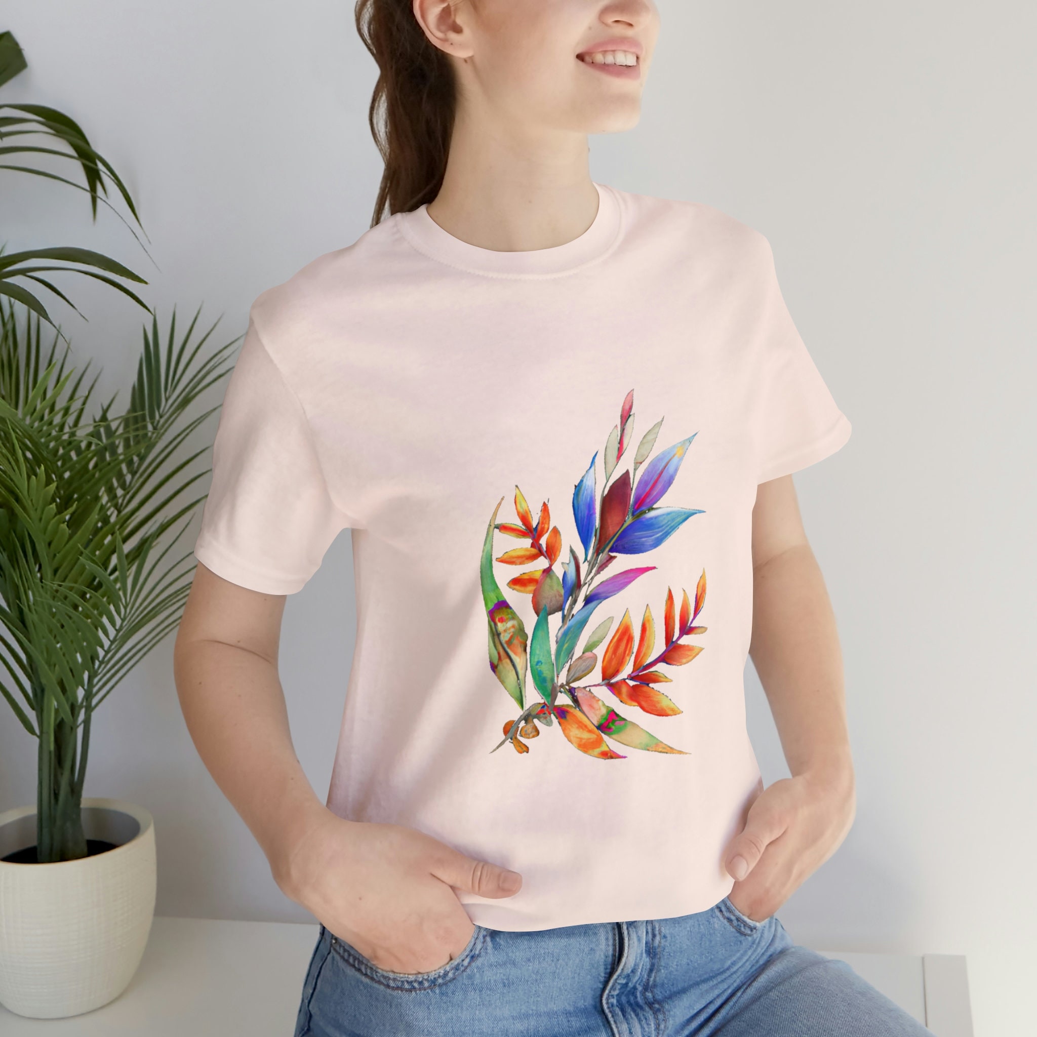 Chic , Vibrant Floral T-shirt - Etsy