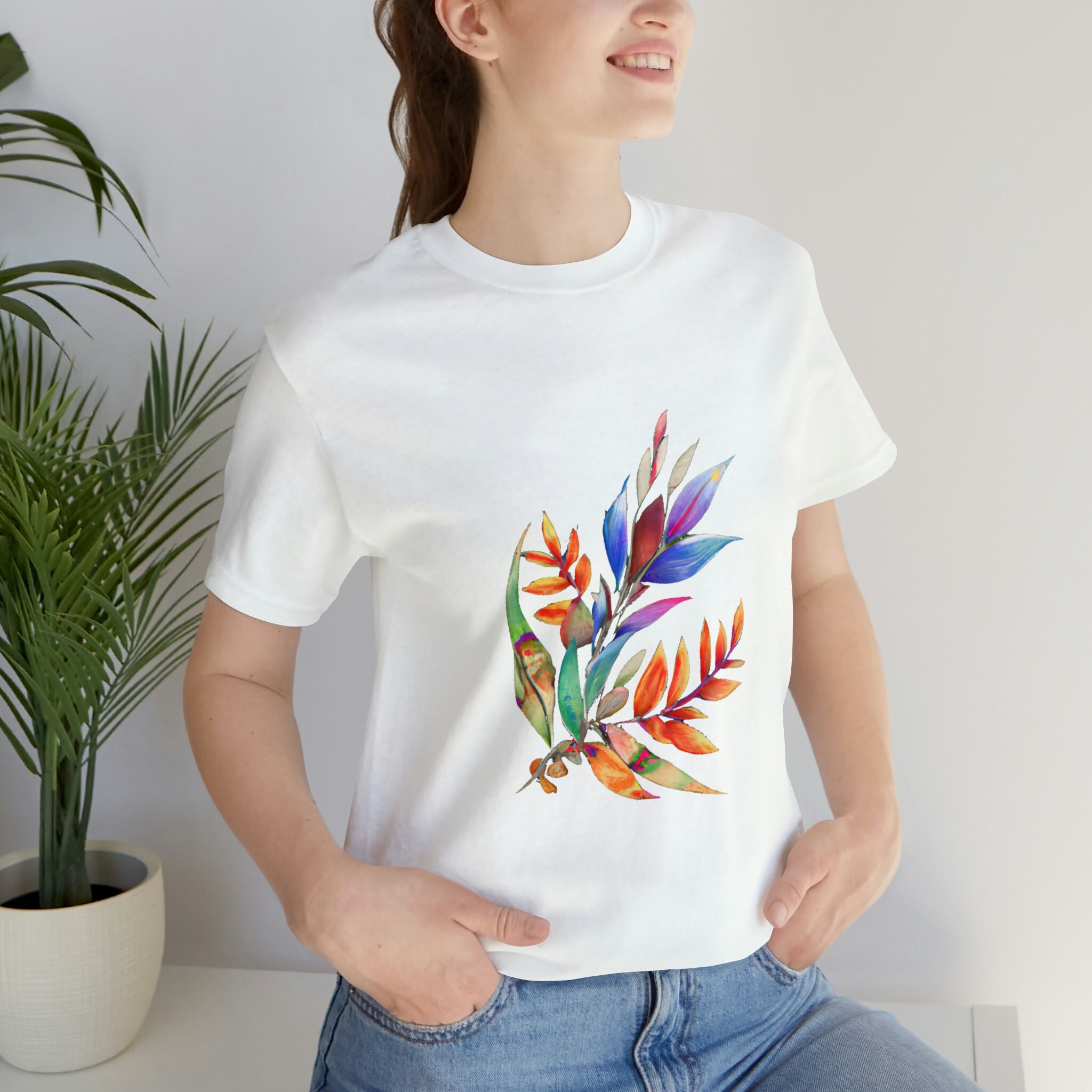 Chic , Vibrant Floral T-shirt - Etsy