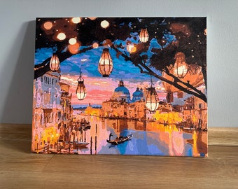 Paint by numbers canvas painting DIY obraz Romantic Venice Italy view
