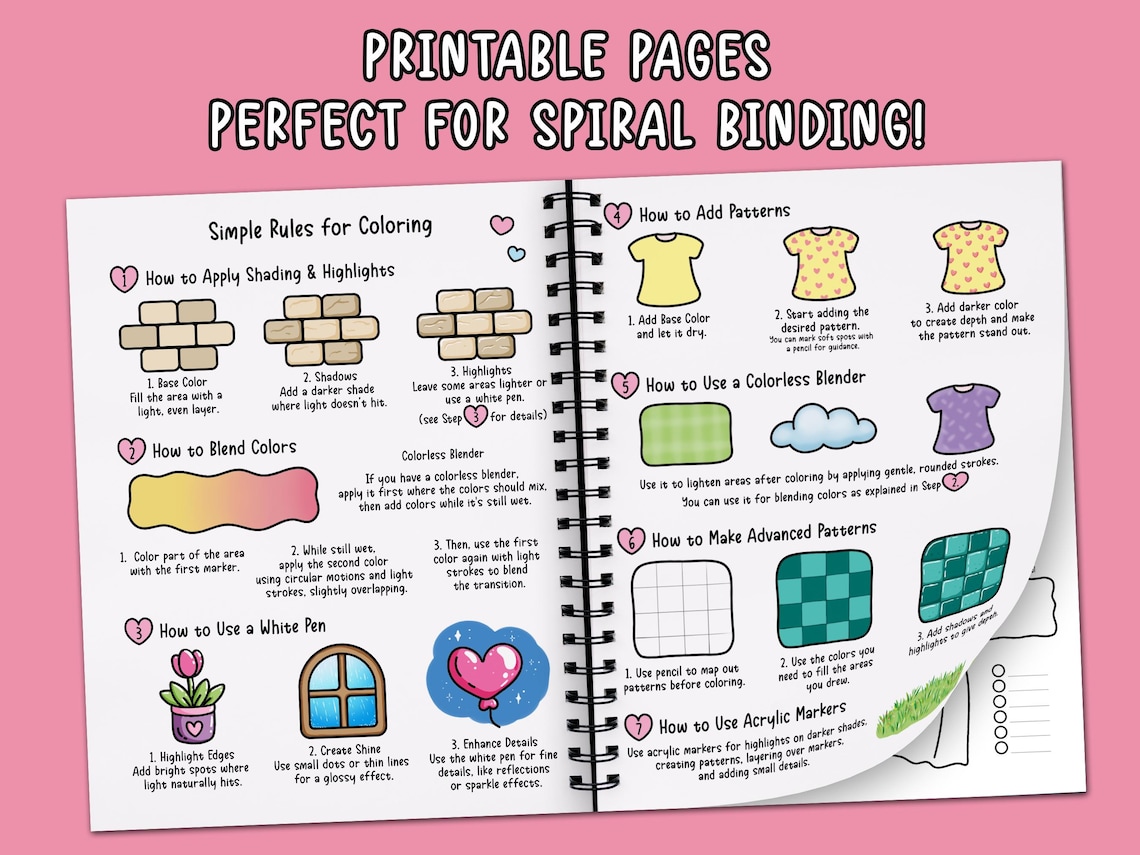 How to Color? – Part 1 (printable PDF Guide Series), Coloring Practice ...