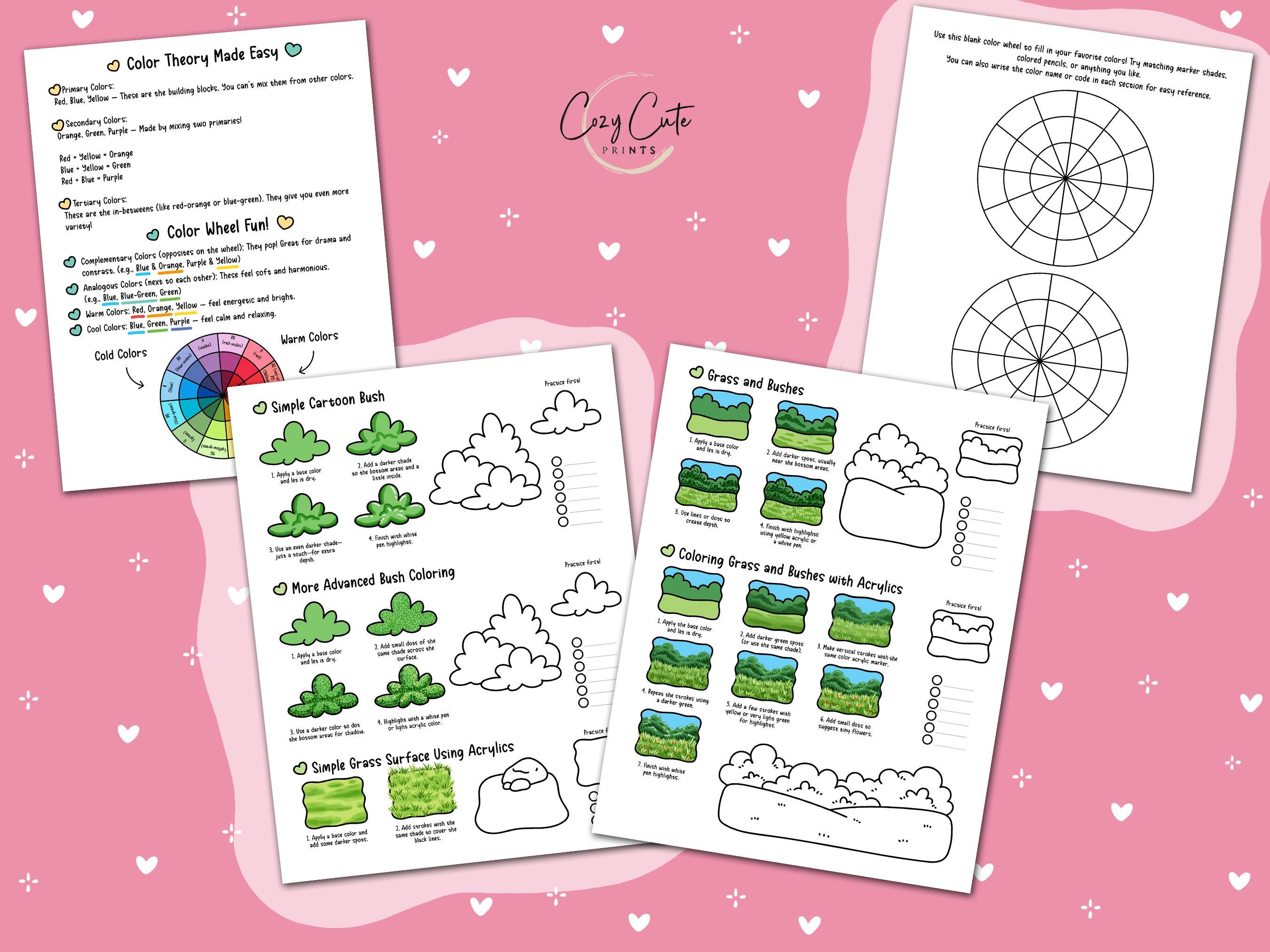 Coloring Book With Color Guidelines.pdf How to Color? β Part 1 (printable PDF Guide Series), Coloring Practice ...