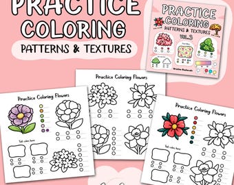 Patrones para practicar coloreado: Páginas de mezcla y muestras imprimibles (Descarga PDF)