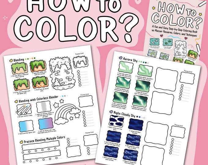 How to Color? – Part 3 (printable PDF Guide Series), Coloring Practice ...