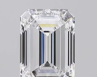 1 Carat , G Colour , Vvs-vs Clarity Emerald Cut Lab Grown Diamond IGI Certified / Hand Made Emerald Cut Cvd diamond /  Loose Cvd Diamond