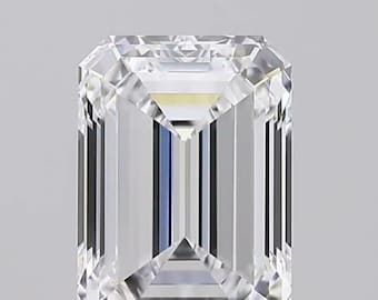 1.50 Carat , G Colour , Vvs-vs Clarity Emerald Cut Lab Grown Diamond IGI Certified / Hand Made Emerald  Cut Cvd diamond /  Loose Cvd Diamond