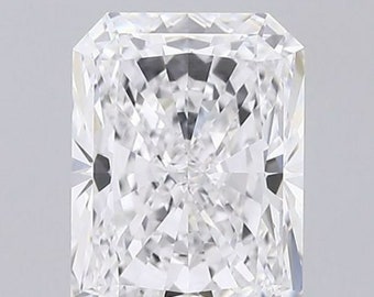 1.01 Carat Radiant Cut Lab Grown Diamond IGI Certified / Hand Made Radiant Cut Cvd diamond / G Color VS- VVS Clarity Loose Cvd Diamond