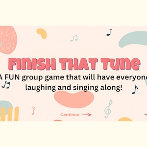 Finish that Tune ORIGINAL | Google Slides Game | Music Quiz | Lyrics Game | Song Titles | Sing Aloud | Virtual Quiz Night | Mac & PC