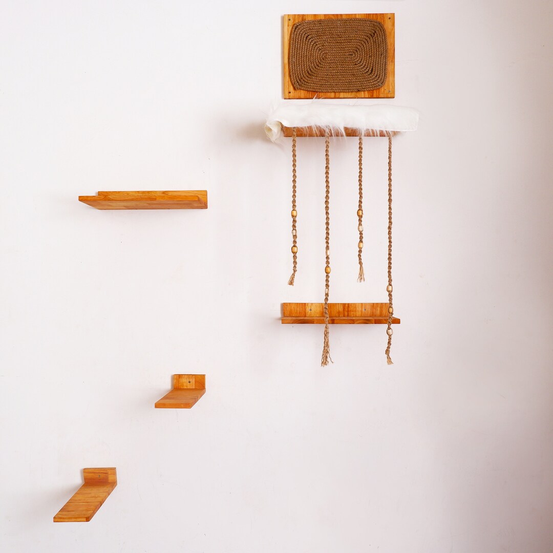 Cat Stair Cat Wall Stair Wall Mounted Cat Stair Wooden Cat Etsy