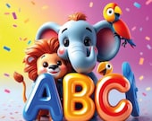 Alphabet Learning Book for Kids | ABC Printable PDF Activity Book (Digital Download)