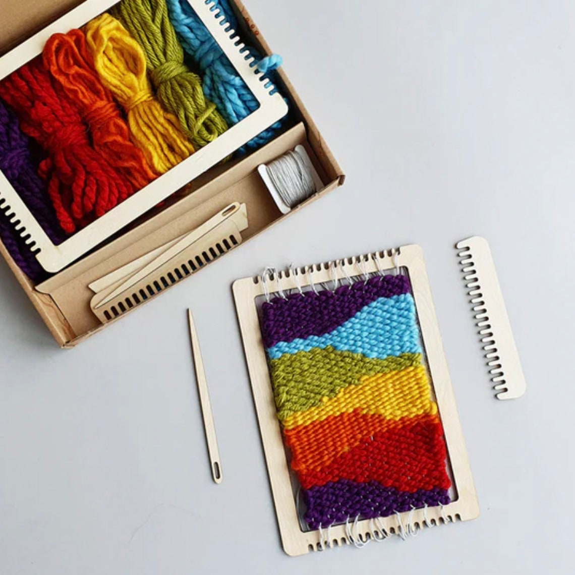 Small Loom Weaving Kit - Etsy