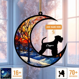  Huray Rayho Dog Memorial Gifts Stained Glass Window Hanging  Rainbow Bridge Sun Catcher Sympathy Gift for Dog Lovers Pet Loss Present  Double Side Glass Panel Decor : Pet Supplies