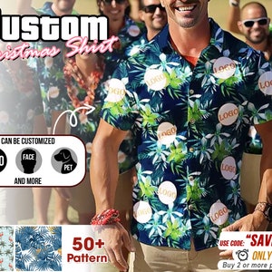 Custom Face Hawaiian Shirt For Man Woman, Custom Hawaiian Shirt With Logo Face Pet, Family Travel, Summer Party Shirt, Bachelor Party Shirt