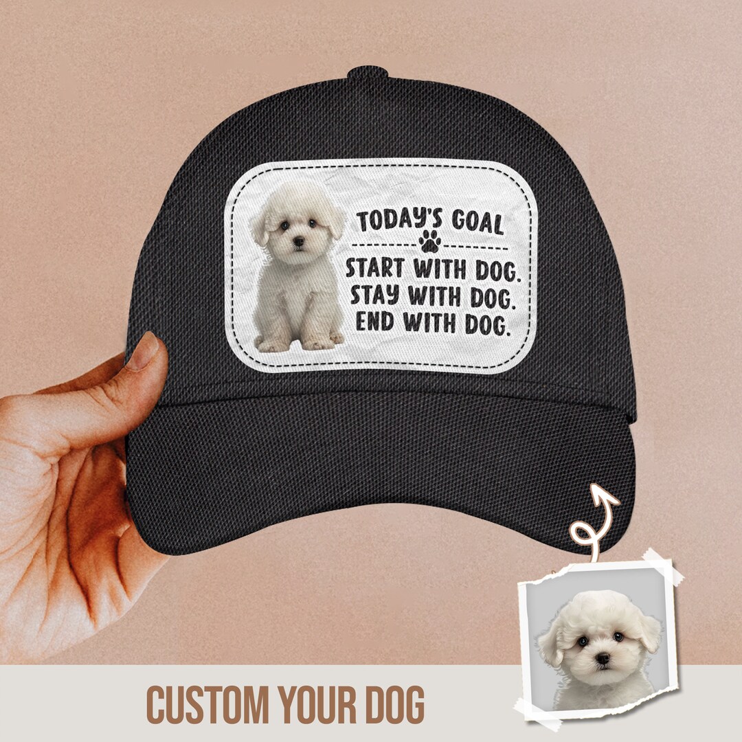 Personalized Dog Baseball Hat With Photo Custom Dog Baseball Etsy
