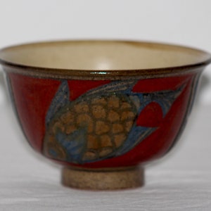 Antique Ceramic Collectible, Okinawa: Rare Tsuboya Rice/Soup Bowl by Takashi Kobashigawa, Naha, Japanese pottery, great buy
