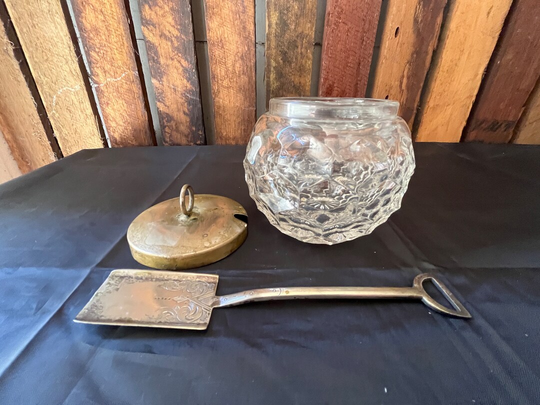 Elegantvintage Cut Glass Sugar Bowlsilver Plated Lid and Etsy