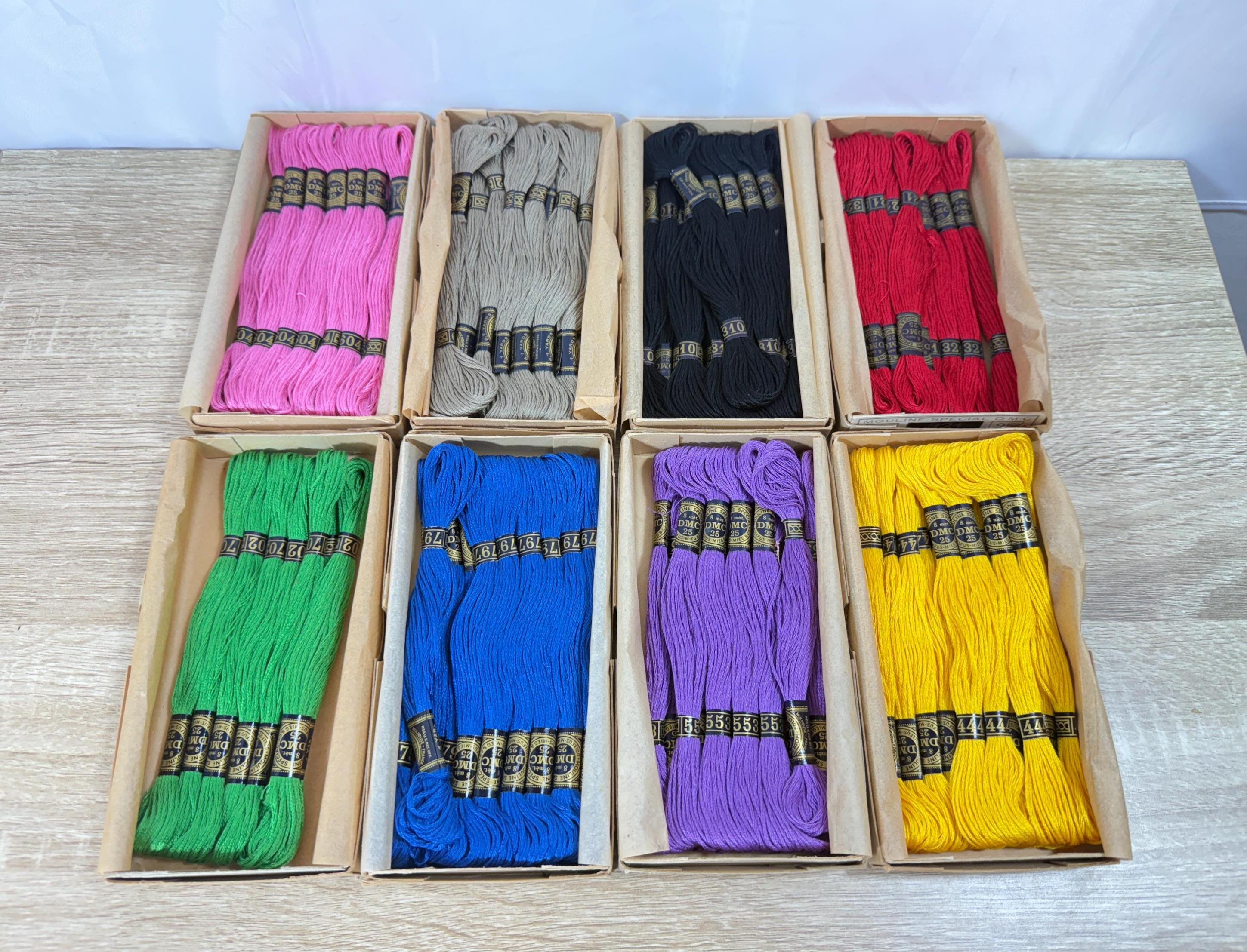 Lot De 13 échevettes De Laine Anchor Marronnées + Aiguille Tapisserie