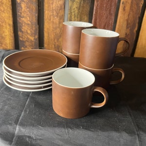 Kelco Japan 5pc Vintage Porcelain Cup & Saucer Set – Retro Tea/Coffee Tableware