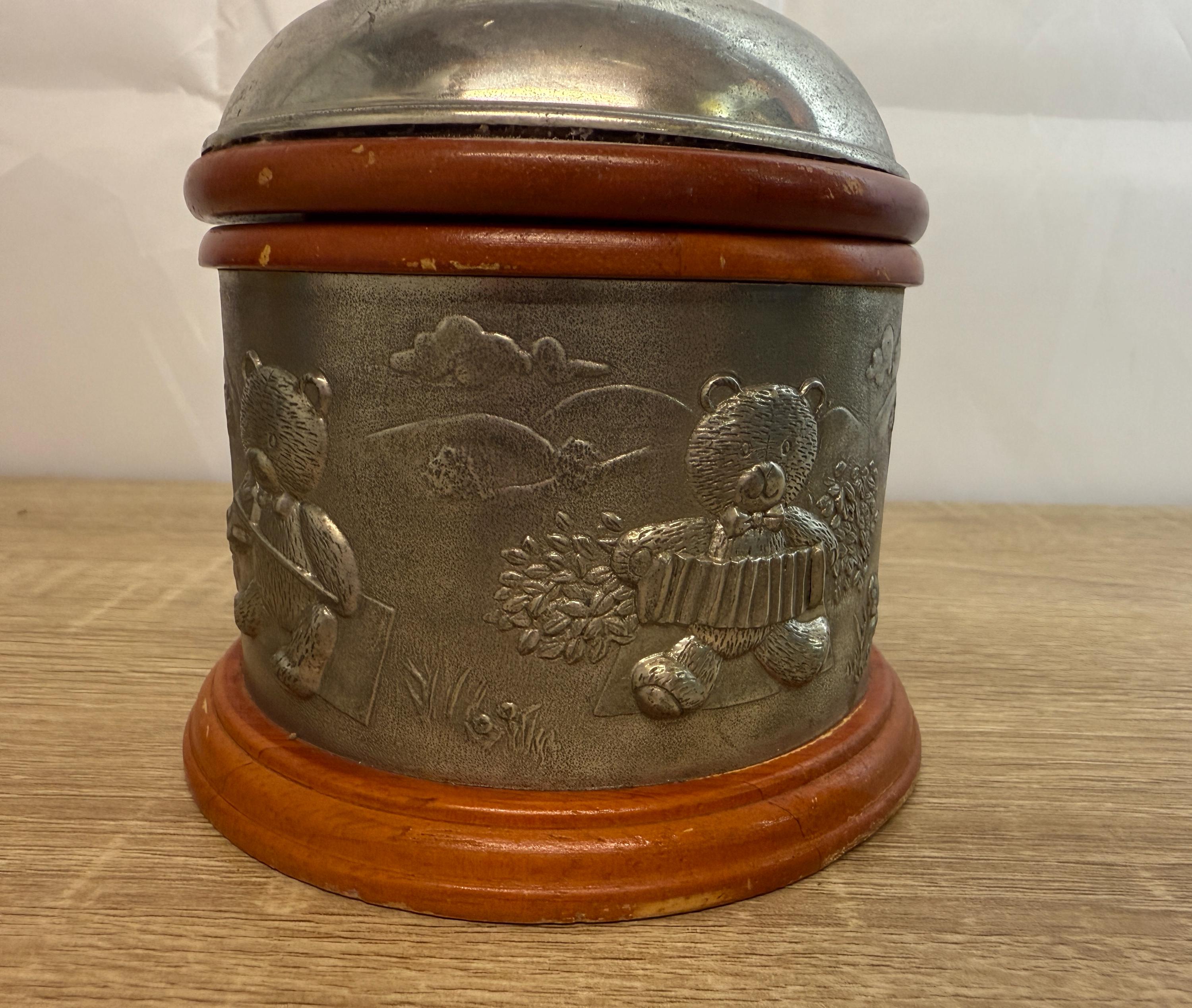 ロイヤル・セランゴール テディベア オルゴール ピューター製