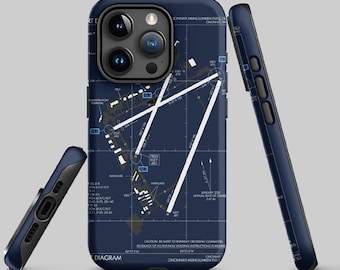 Custom Airport Map iPhone Case, Aviation Gift