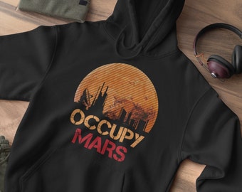 Space Hoodie, Occupy Mars, Elon Musk Fan Hoodie, Spacex Hoodie