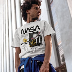 Unisex Nasa Shirt, Nasa Tshirt, Space Shirt for Men, Space T-Shirt for Women, White Nasa Tee, Space Tshirt, Nasa gift, Space gift