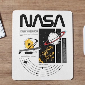 Nasa Mouse Pad, Nasa Mouse Mat, Space Mouse Pad, Space Mouse Mat. Space Gift Nasa Gift Space Themed Gift Nasa Accessories For Space Lovers