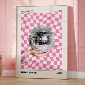 Disco Ball, Disco Ball Poster, trendige Wandkunst, druckbare Kunst, Disco Ball Poster, Retro Wand-Dekor, Y2K Wandkunst