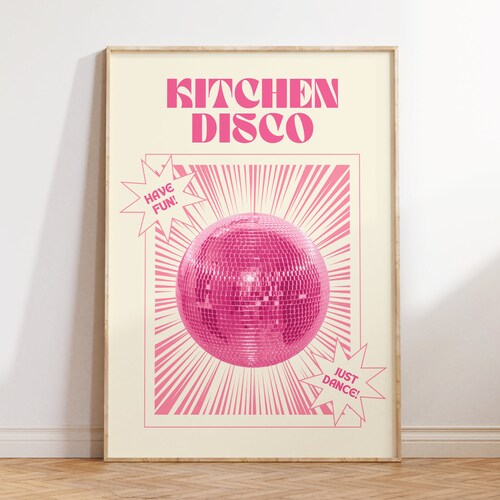 Spaghetti Wall Print Retro Kitchen Wall Decor Digital Etsy