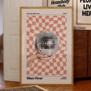 Disco Ball, Disco Ball Poster, trendige Wandkunst, druckbare Kunst, Disco Ball Poster, Retro Wand-Dekor, Y2K Wandkunst