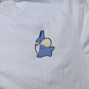 My Neighbor Totoro Embroidered Tee Shirt, My Neighbor Totoro Shirt, Comfort Colors Tee, Totoro Shirt, Anime Shirt, Studio Ghibli Apparel