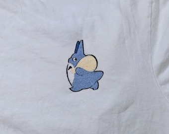 Totoro Embroidered Comfort Colors Tee: Studio Ghibli Anime Shirt