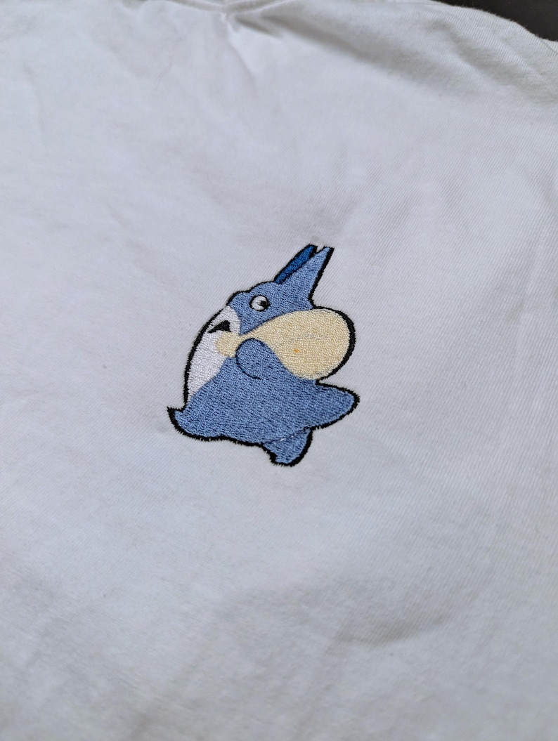 Totoro Embroidered on a Shirt
