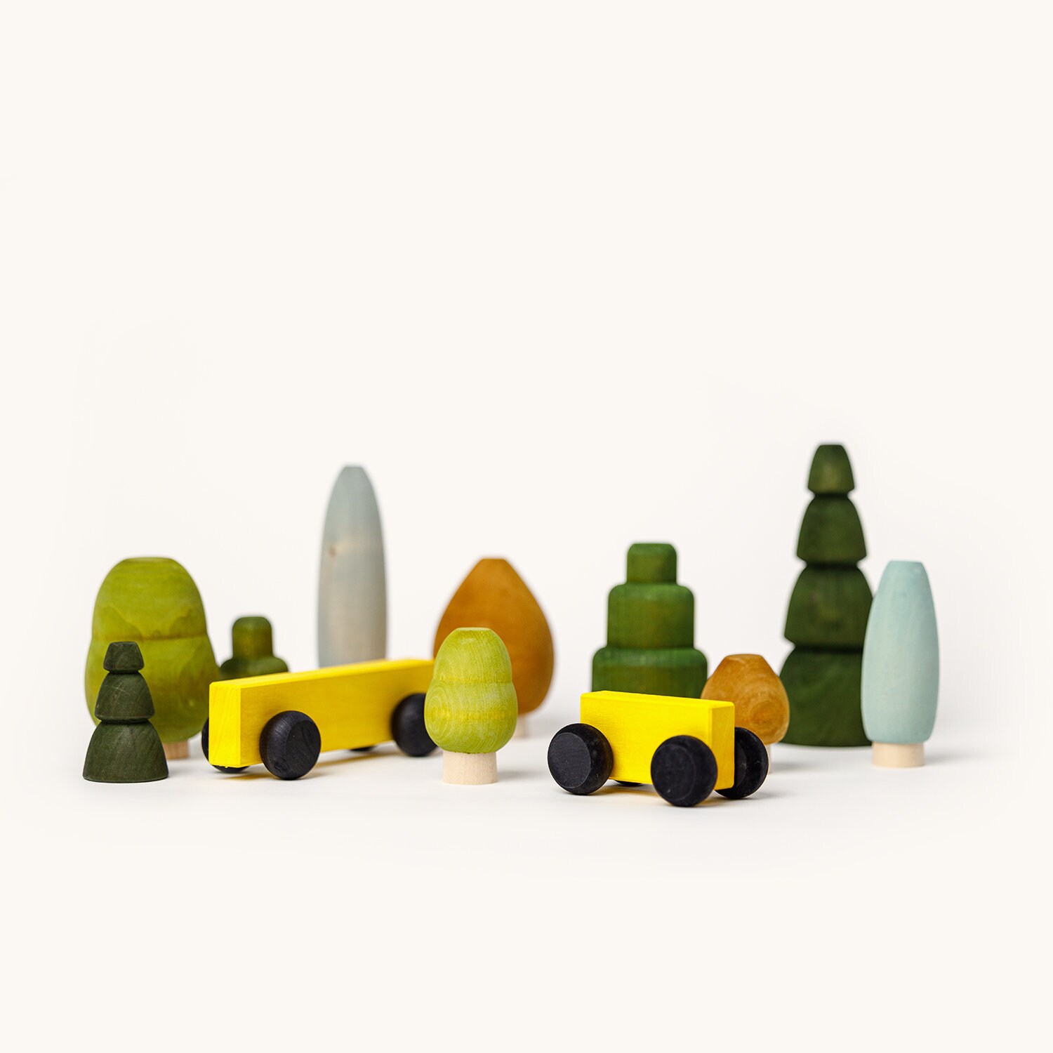 Royal Forest Wooden Tree Set Nature-inspired Waldorf Toy Wooden Forest ...