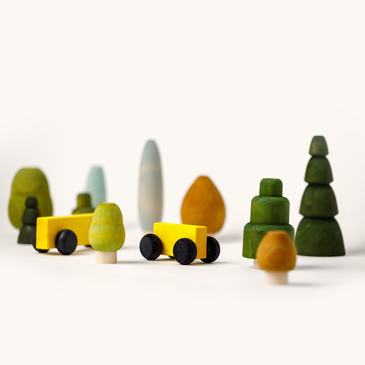 Royal Forest Wooden Tree Set Nature-inspired Waldorf Toy Wooden Forest ...