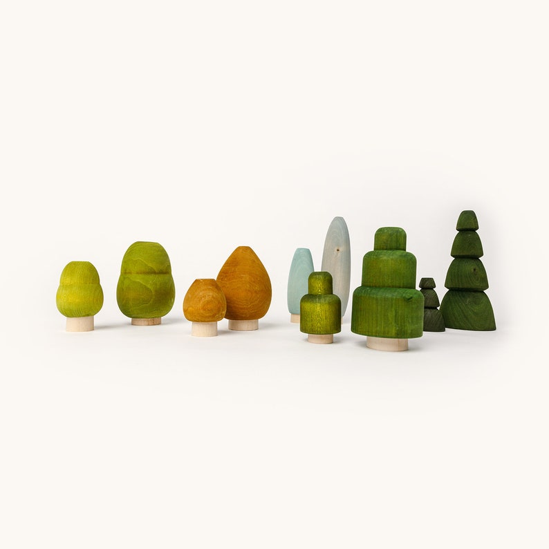 Royal Forest Wooden Tree Set Nature-inspired Waldorf Toy Wooden Forest ...