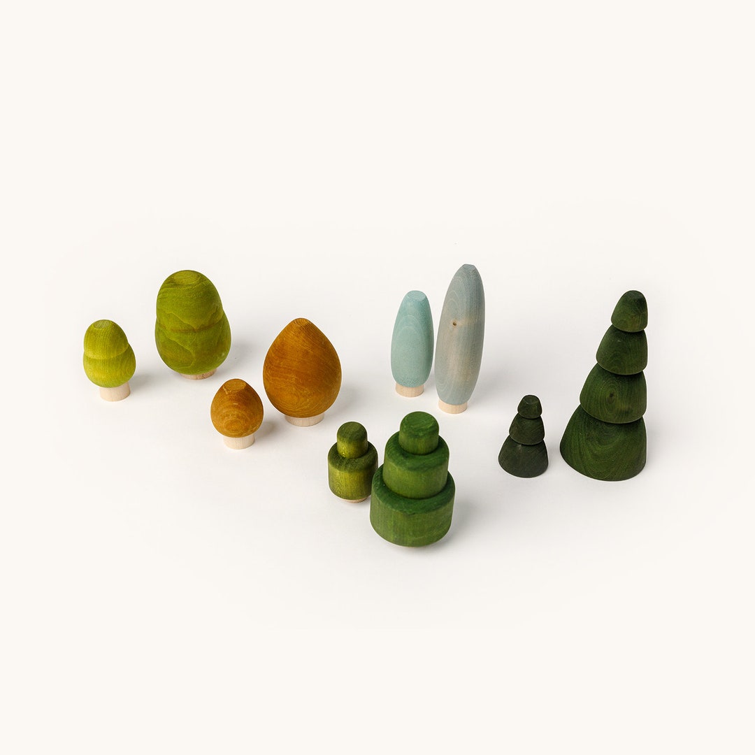 Royal Forest Wooden Tree Set Nature-inspired Waldorf Toy Wooden Forest ...