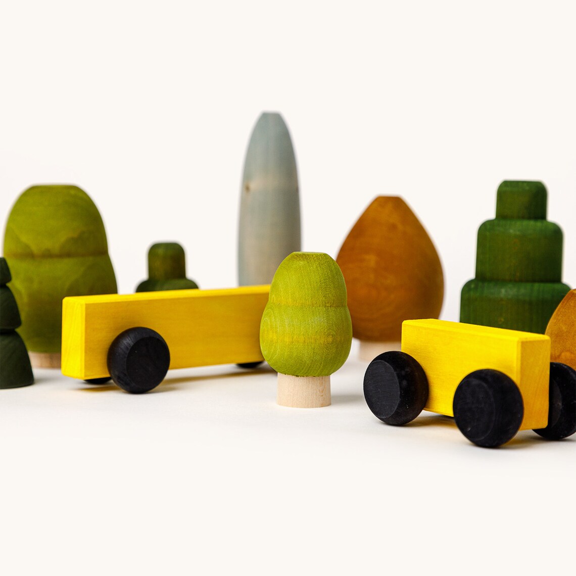 Royal Forest Wooden Tree Set Nature-inspired Waldorf Toy Wooden Forest ...
