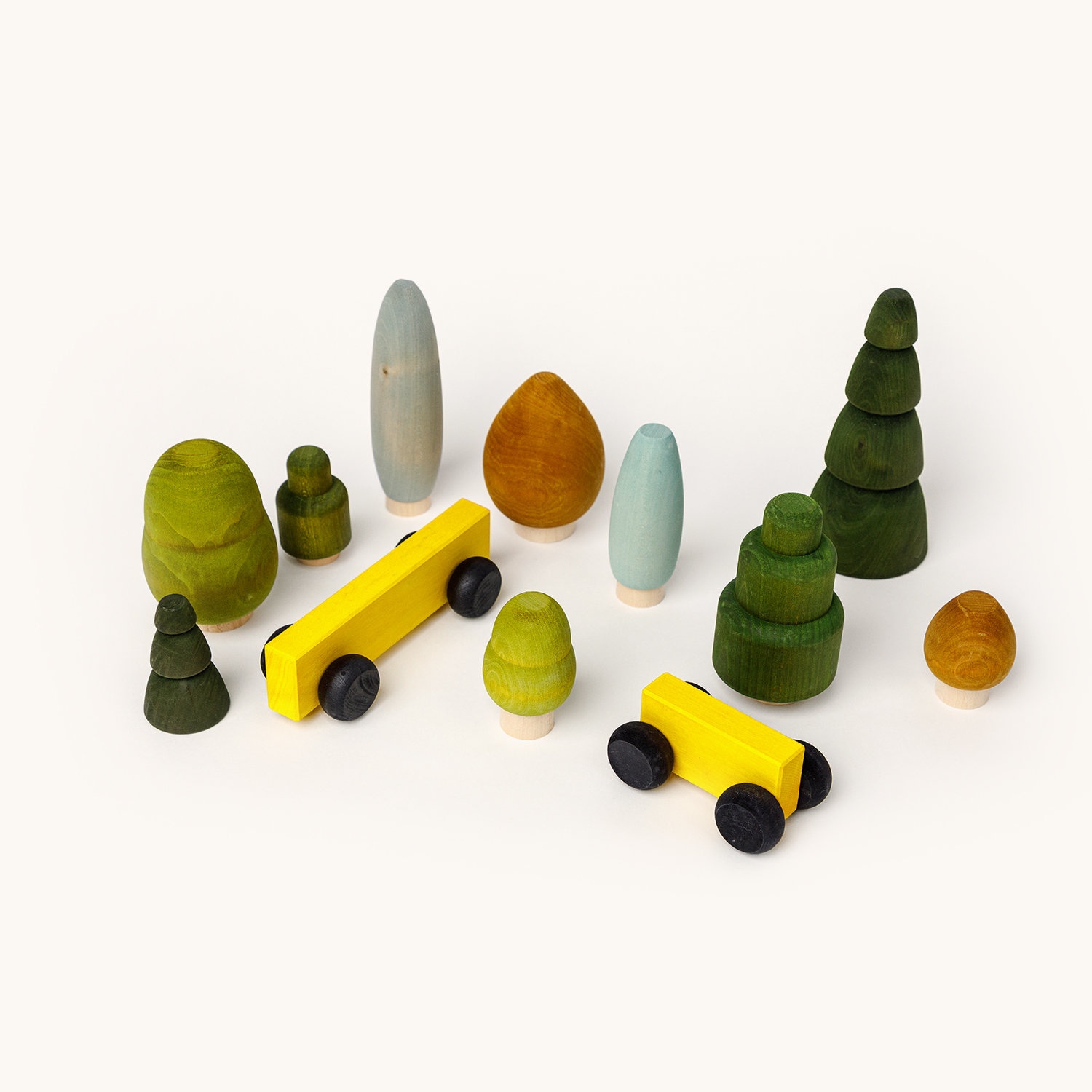 Royal Forest Wooden Tree Set Nature-inspired Waldorf Toy Wooden Forest ...