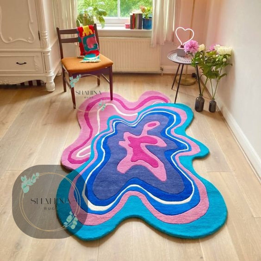 Handmade 'love Rug' Large Tufted Rug 100 Wool Designer Carpet