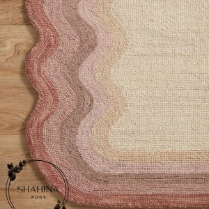 Framis Wave Hand Tufted Wool Area Rug for Hall Kitchen Living Room Bed ...