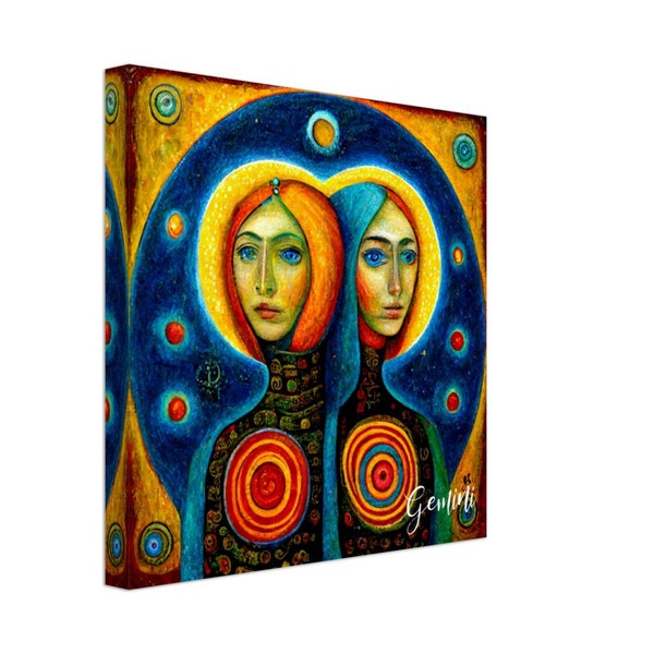 Zodiac Star Sign Gemini Canvas