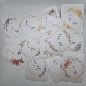 Cartes étape bébé - naissance à 1 an