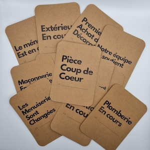 Cartes étape rénovation de maison