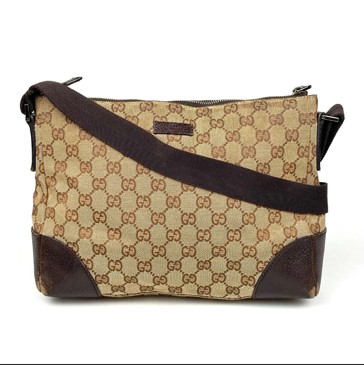 Vintage Gucci Crossbody Messenger Bag Umhängetasche Body Bag