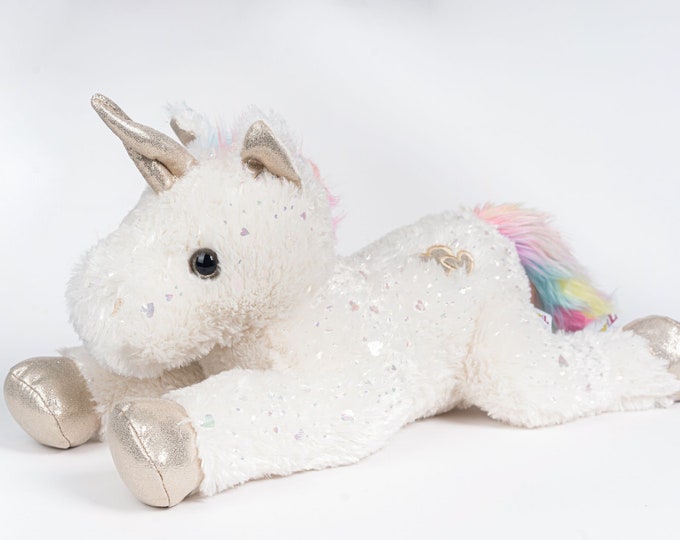 Shining Cream Glitter Plush Soft Toys Unicorn