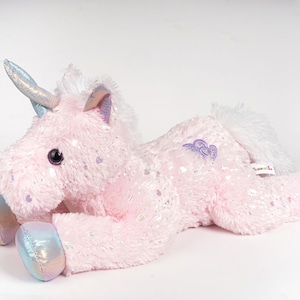 Shining Pink Glitter Plush Soft Toys Unicorn