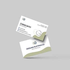 Minimalistische Visitenkarte || Doppelseitige Karte || DIY Visitenkarte || Elegante Karte || Kundenspezifische Visitenkarte