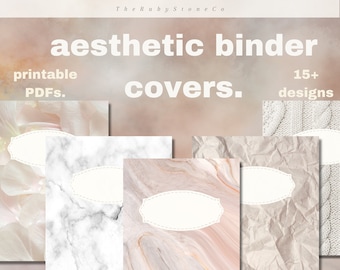 Esthetische binder + boekomslag voor docenten en studenten - afdrukbare ontwerpen, mapstekels